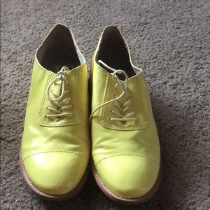 Gap Yellow Patent Loafers
